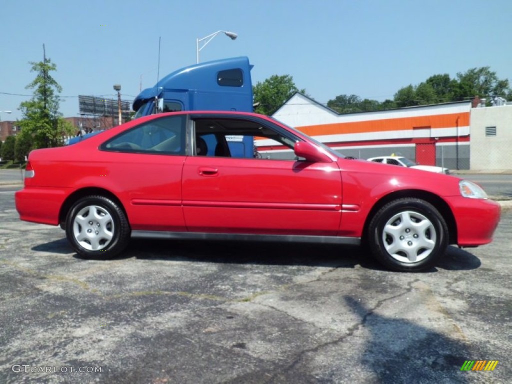 2000 Civic EX Coupe - Milano Red / Dark Gray photo #9