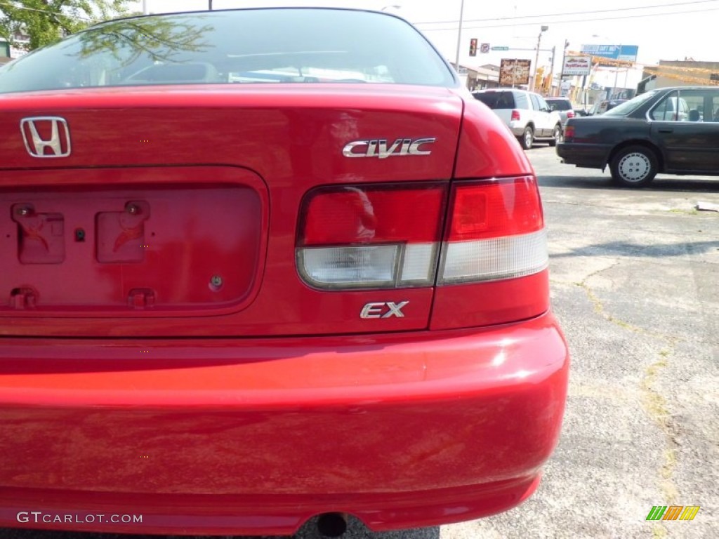 2000 Civic EX Coupe - Milano Red / Dark Gray photo #14