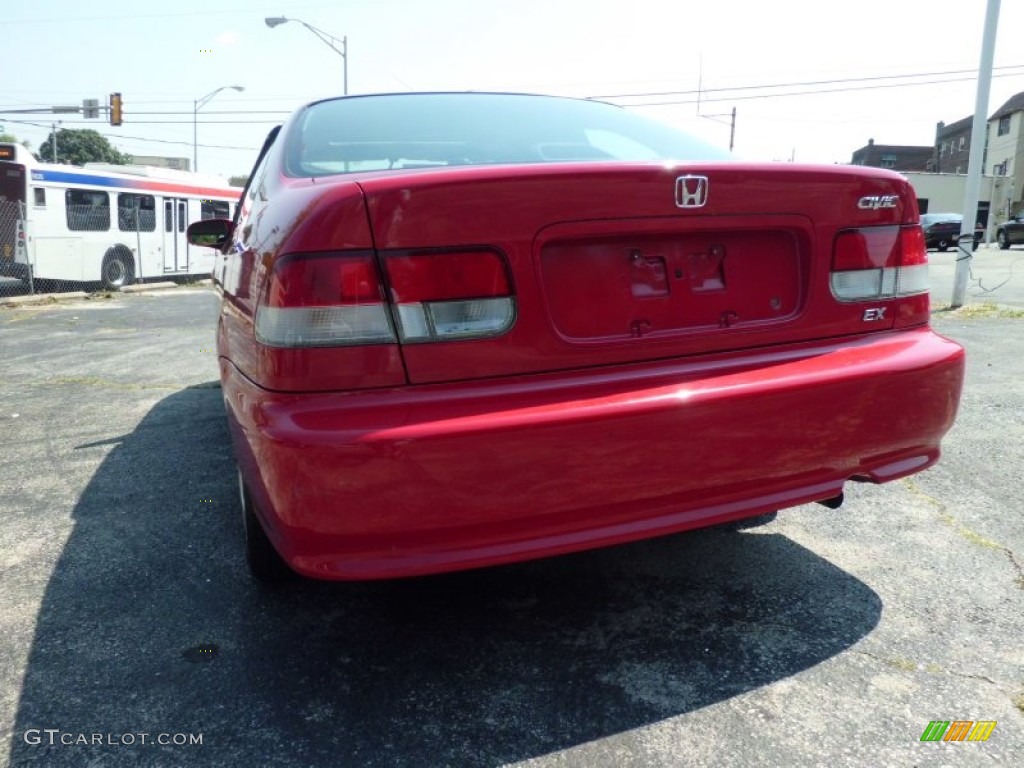 2000 Civic EX Coupe - Milano Red / Dark Gray photo #15