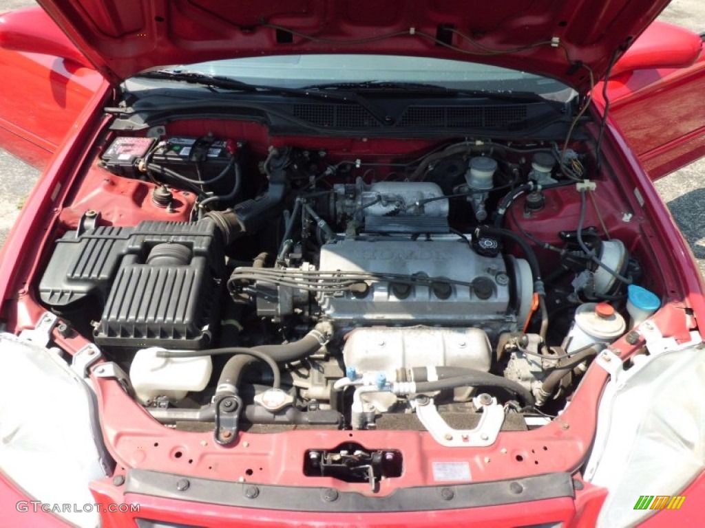 2000 Civic EX Coupe - Milano Red / Dark Gray photo #68
