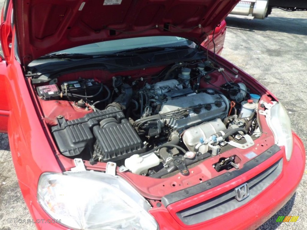 2000 Civic EX Coupe - Milano Red / Dark Gray photo #70