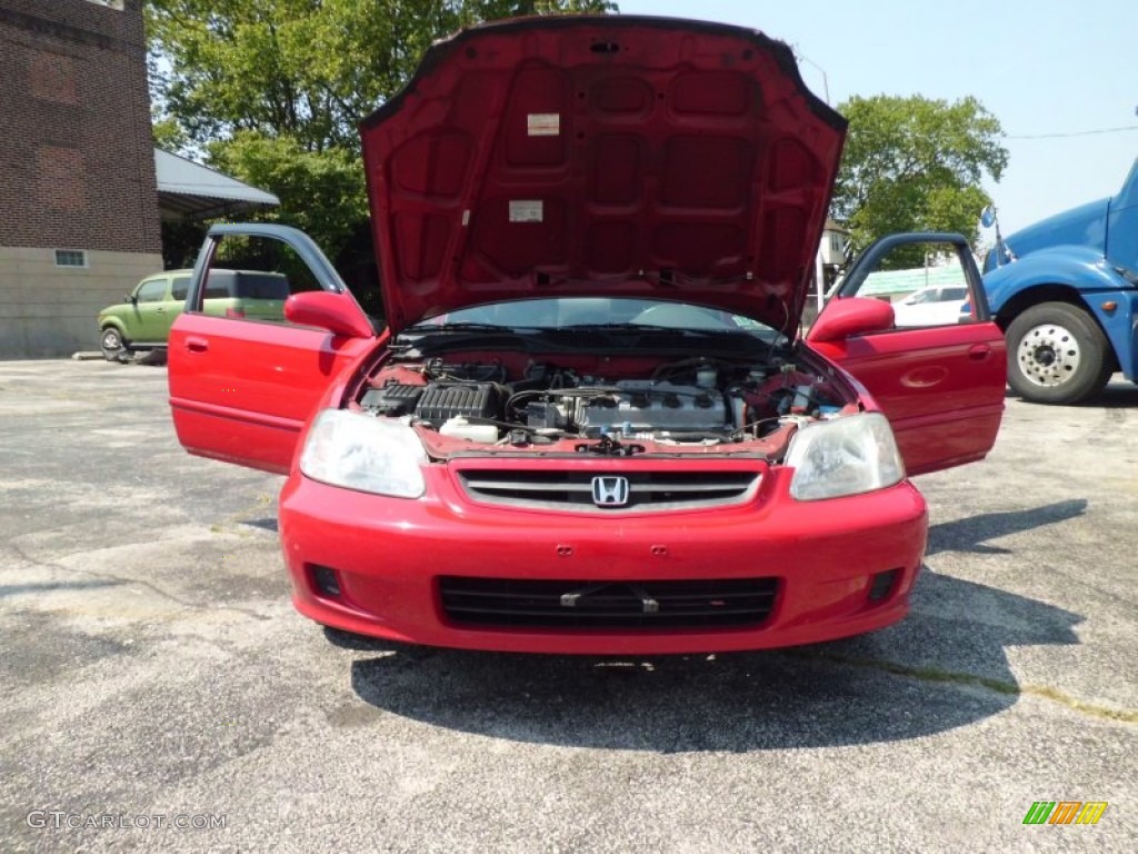 2000 Civic EX Coupe - Milano Red / Dark Gray photo #71