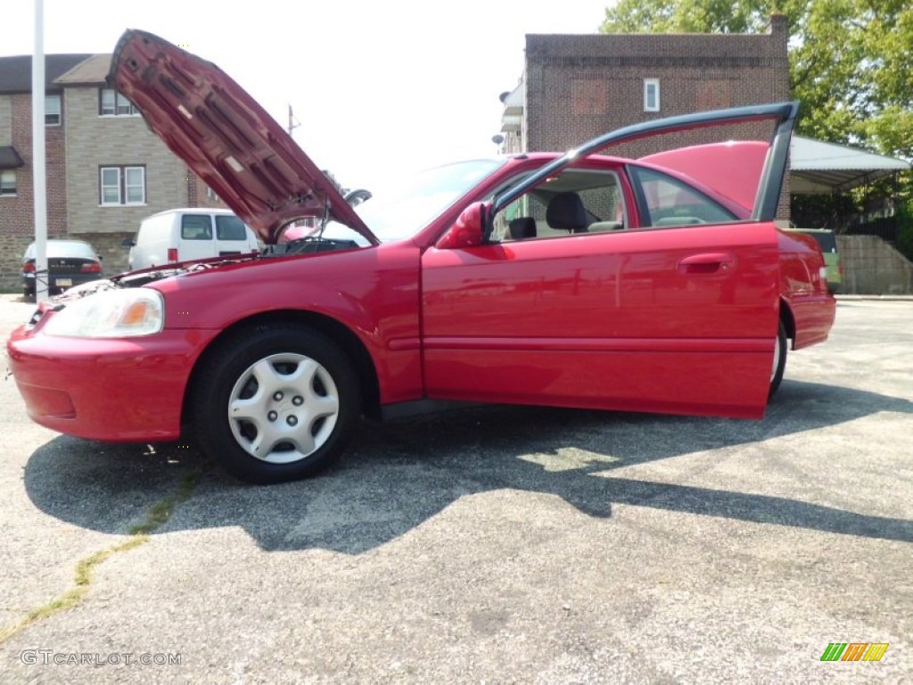 2000 Civic EX Coupe - Milano Red / Dark Gray photo #72