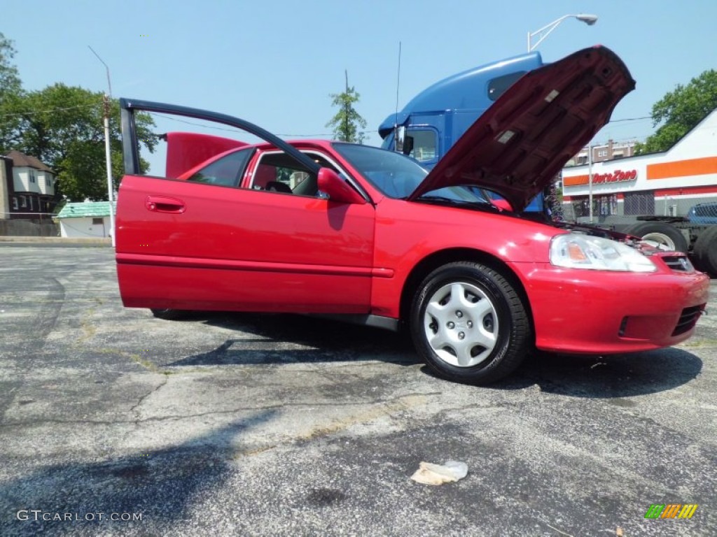 2000 Civic EX Coupe - Milano Red / Dark Gray photo #76