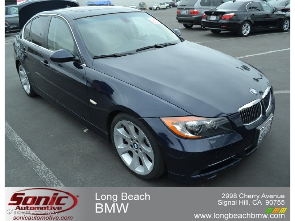 2007 3 Series 335i Sedan - Monaco Blue Metallic / Beige photo #1