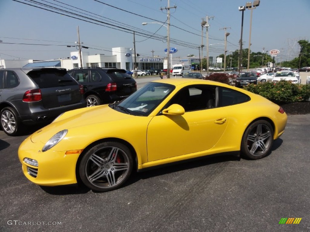 Speed Yellow 2010 Porsche 911 Carrera 4S Coupe Exterior Photo #66992518