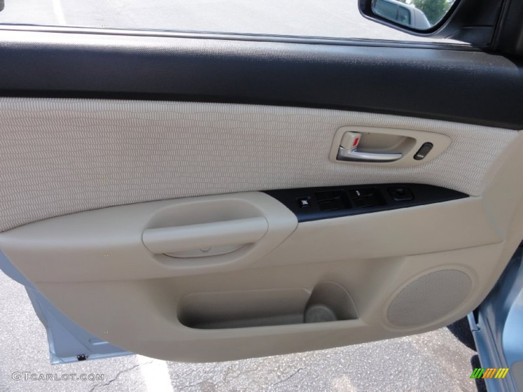 2007 MAZDA3 i Sport Sedan - Ice Blue Metallic / Beige photo #15