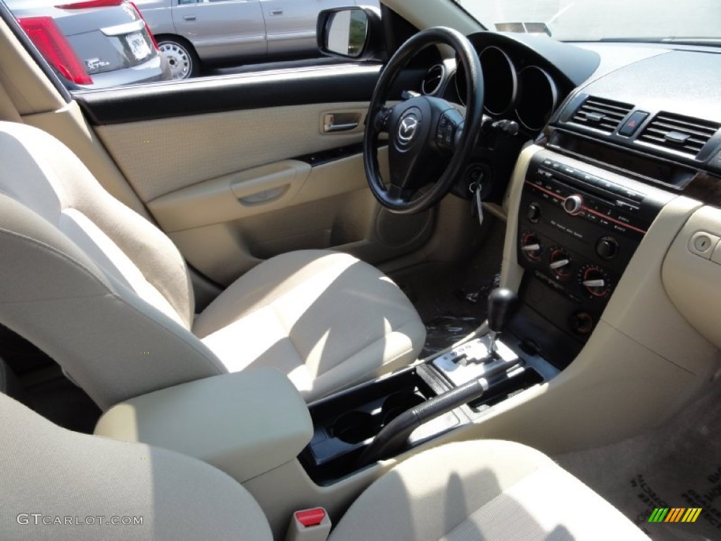 2007 MAZDA3 i Sport Sedan - Ice Blue Metallic / Beige photo #20