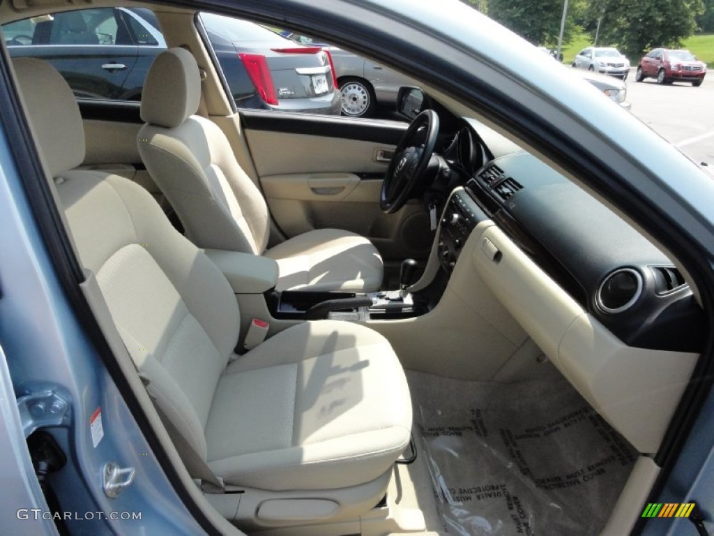 2007 MAZDA3 i Sport Sedan - Ice Blue Metallic / Beige photo #21