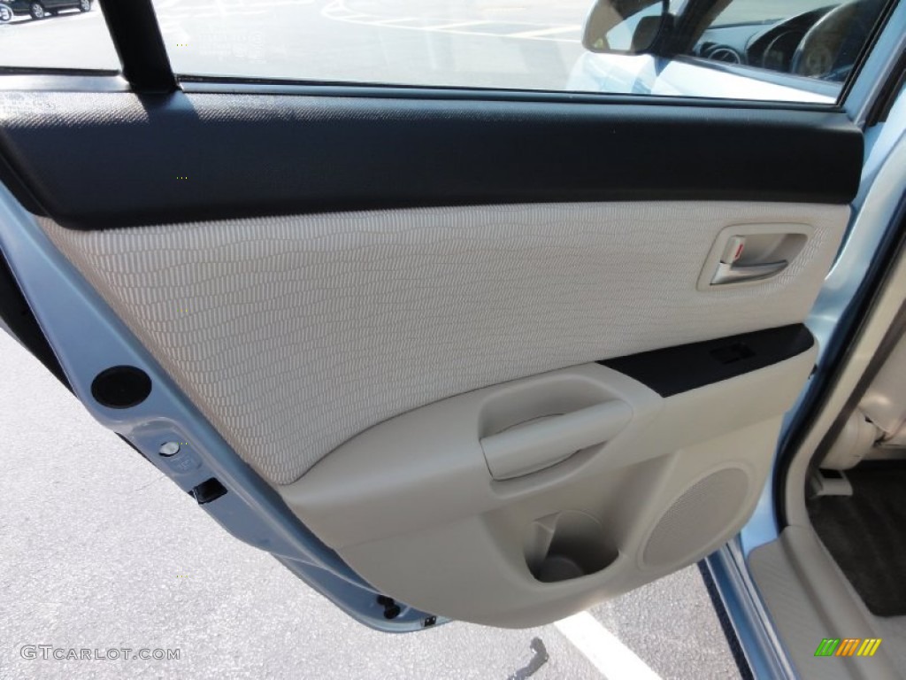 2007 MAZDA3 i Sport Sedan - Ice Blue Metallic / Beige photo #27