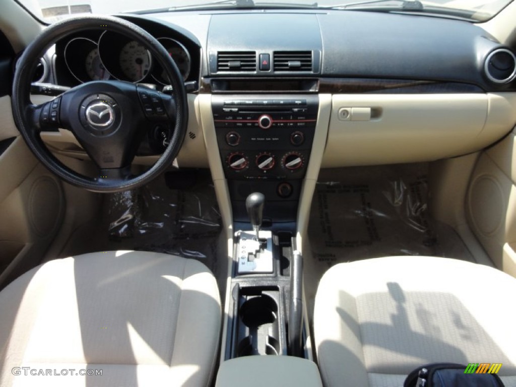 2007 MAZDA3 i Sport Sedan - Ice Blue Metallic / Beige photo #28