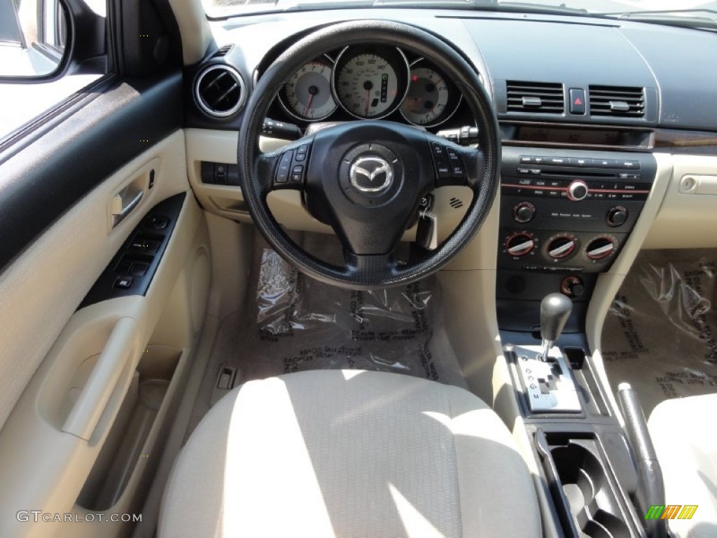2007 MAZDA3 i Sport Sedan - Ice Blue Metallic / Beige photo #29