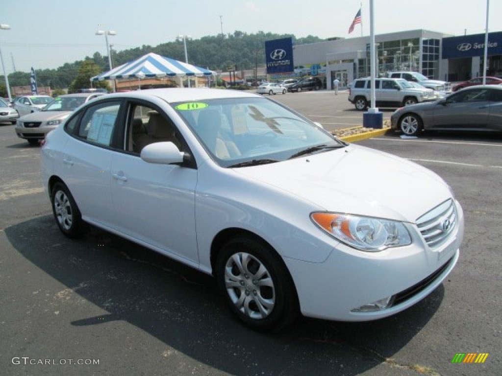 2010 Elantra GLS - Nordic White / Beige photo #1