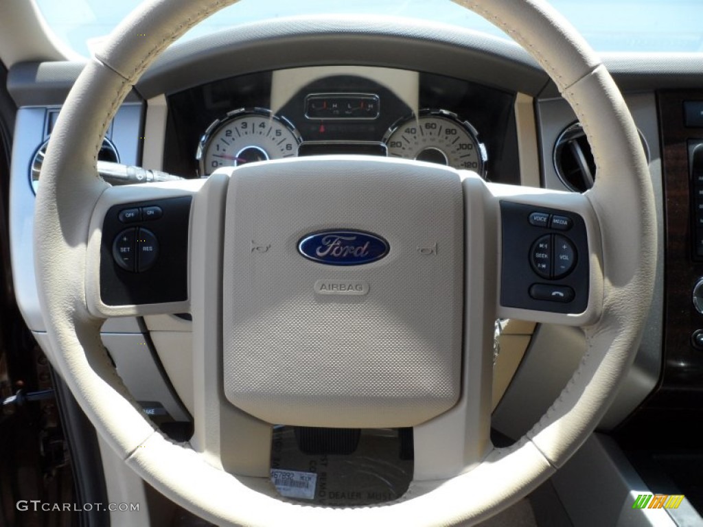 2012 Ford Expedition XLT Camel Steering Wheel Photo #66997177