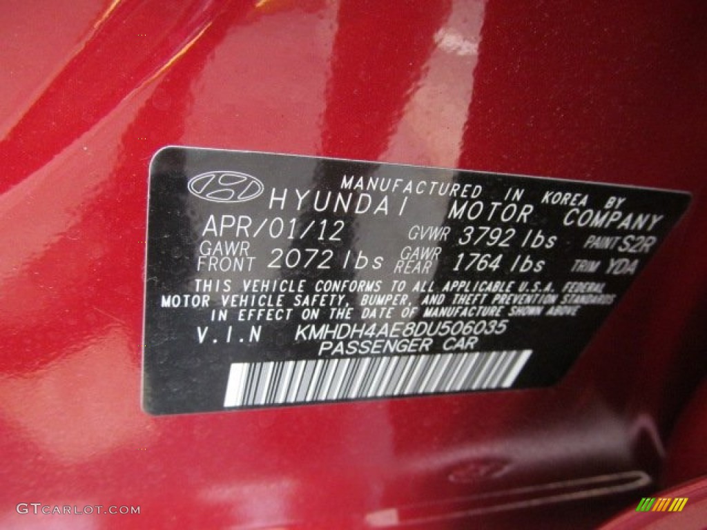 2013 Elantra Limited - Red Allure / Beige photo #10
