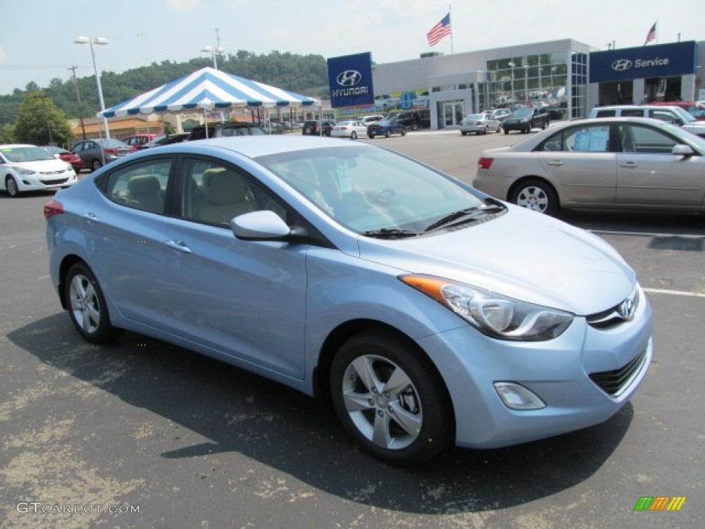 2013 Elantra GLS - Blue Sky Metallic / Beige photo #1