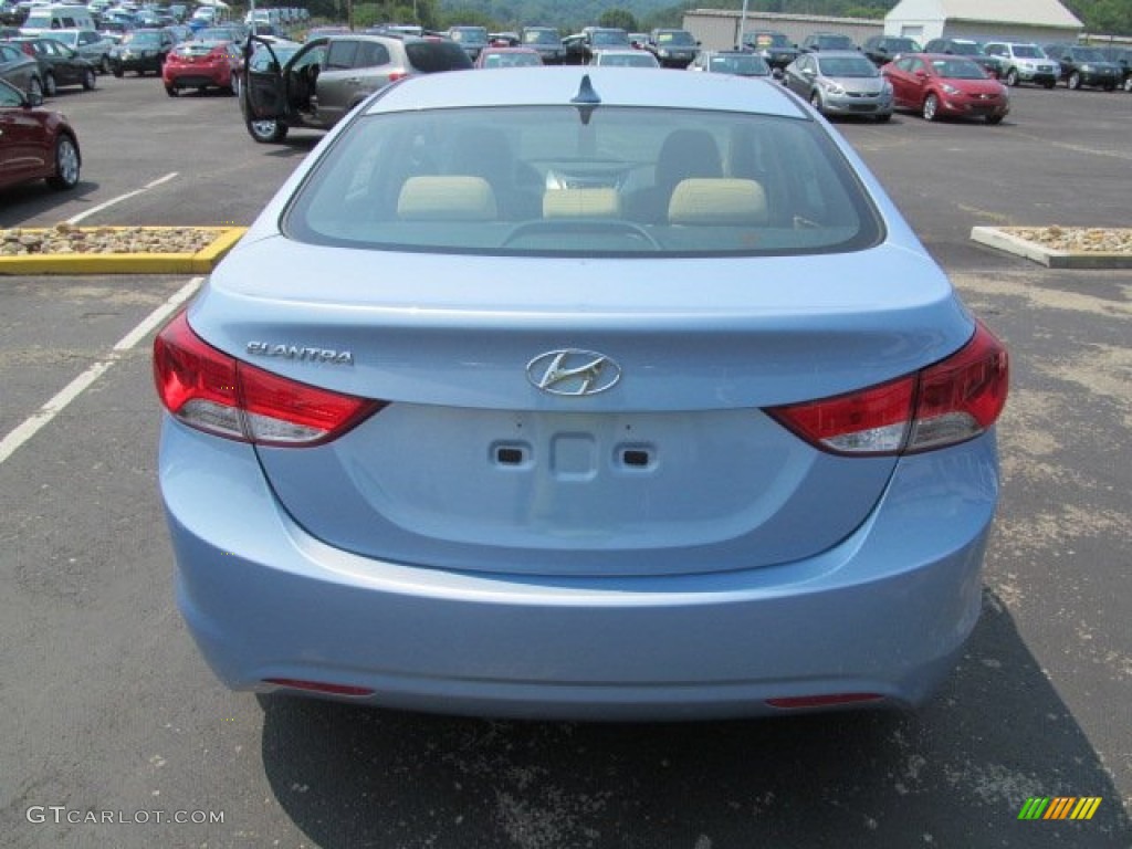 2013 Elantra GLS - Blue Sky Metallic / Beige photo #4