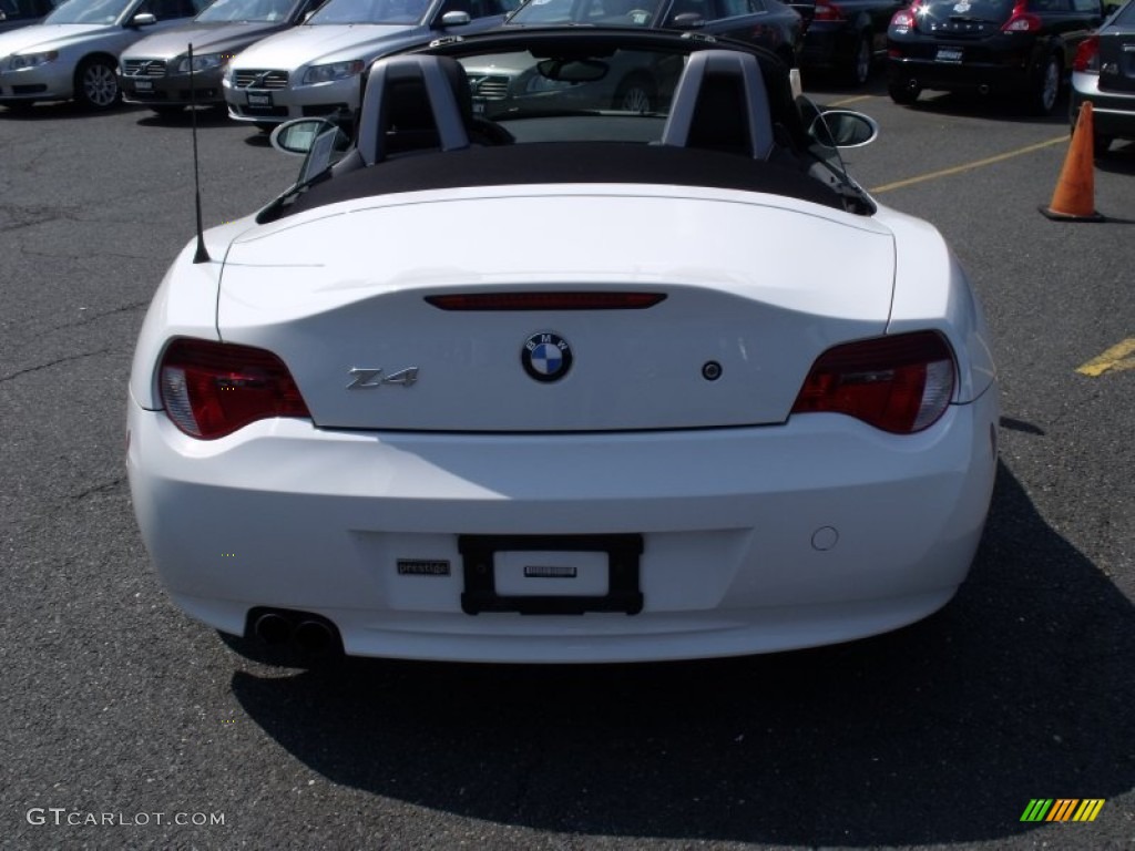 2006 Z4 3.0i Roadster - Alpine White / Black photo #4