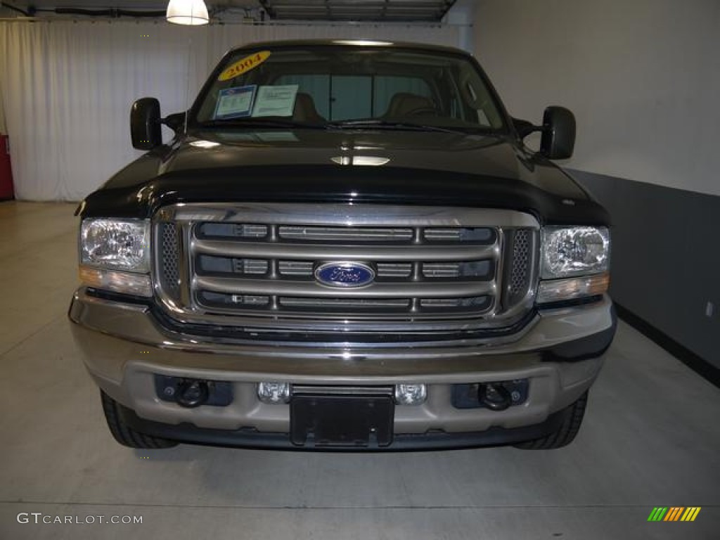 2004 F250 Super Duty King Ranch Crew Cab 4x4 - Estate Green Metallic / Castano Leather photo #3