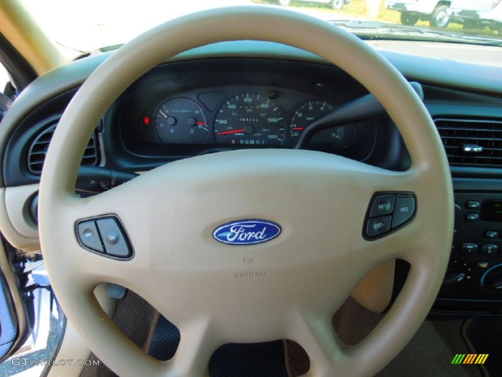 2000 Ford Taurus SES Medium Parchment Steering Wheel Photo #67000615