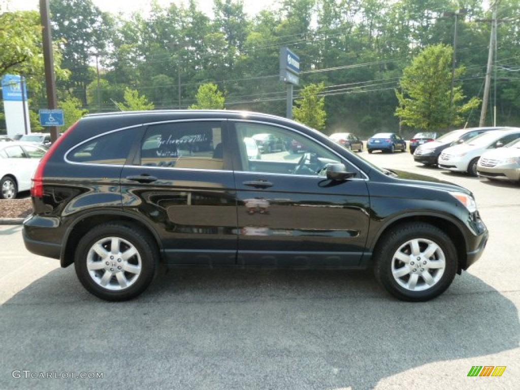 2009 CR-V EX 4WD - Crystal Black Pearl / Ivory photo #6