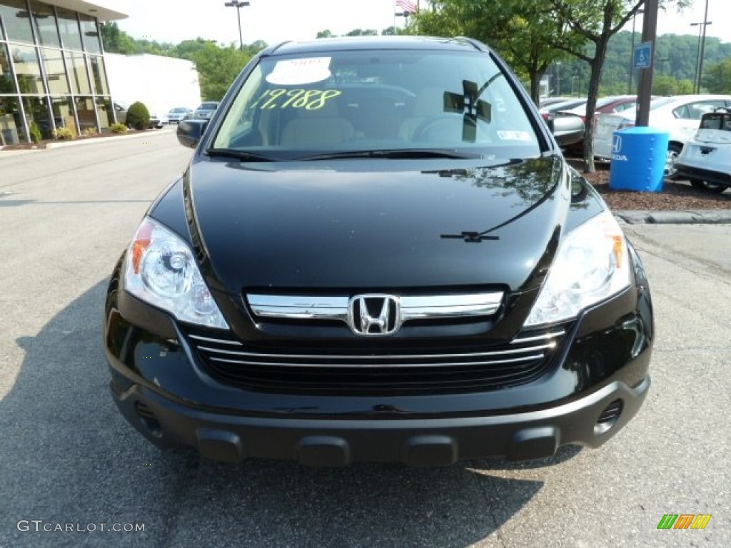 2009 CR-V EX 4WD - Crystal Black Pearl / Ivory photo #8