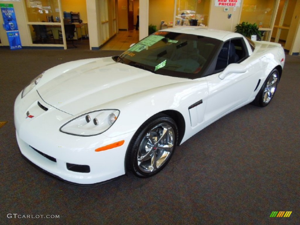 2013 Corvette Grand Sport Coupe - Arctic White / Diamond Blue/60th Anniversary Design Package photo #1