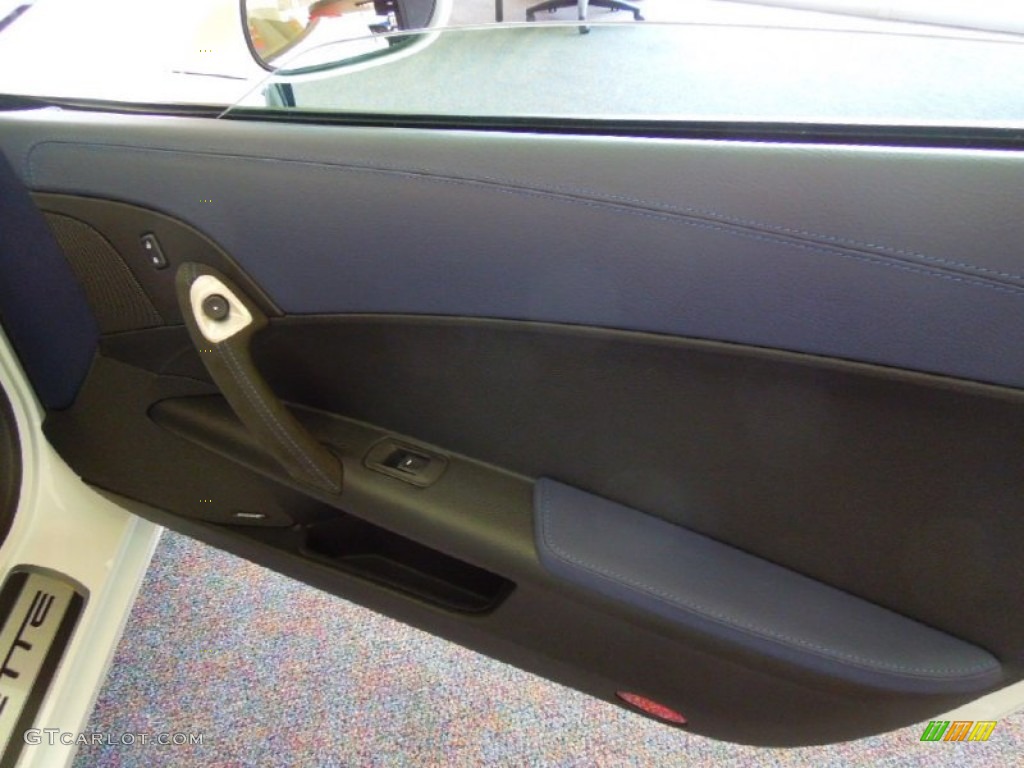 2013 Chevrolet Corvette Grand Sport Coupe Diamond Blue/60th Anniversary Design Package Door Panel Photo #67002085