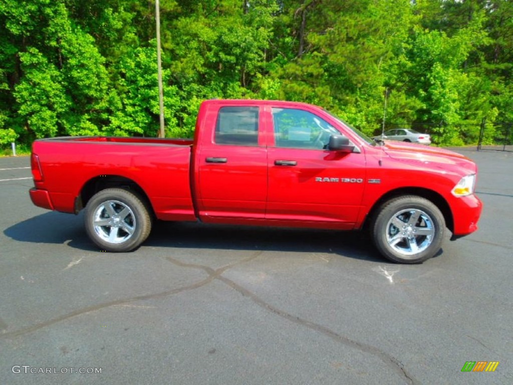 2012 Ram 1500 Express Quad Cab 4x4 - Deep Cherry Red Crystal Pearl / Dark Slate Gray/Medium Graystone photo #4