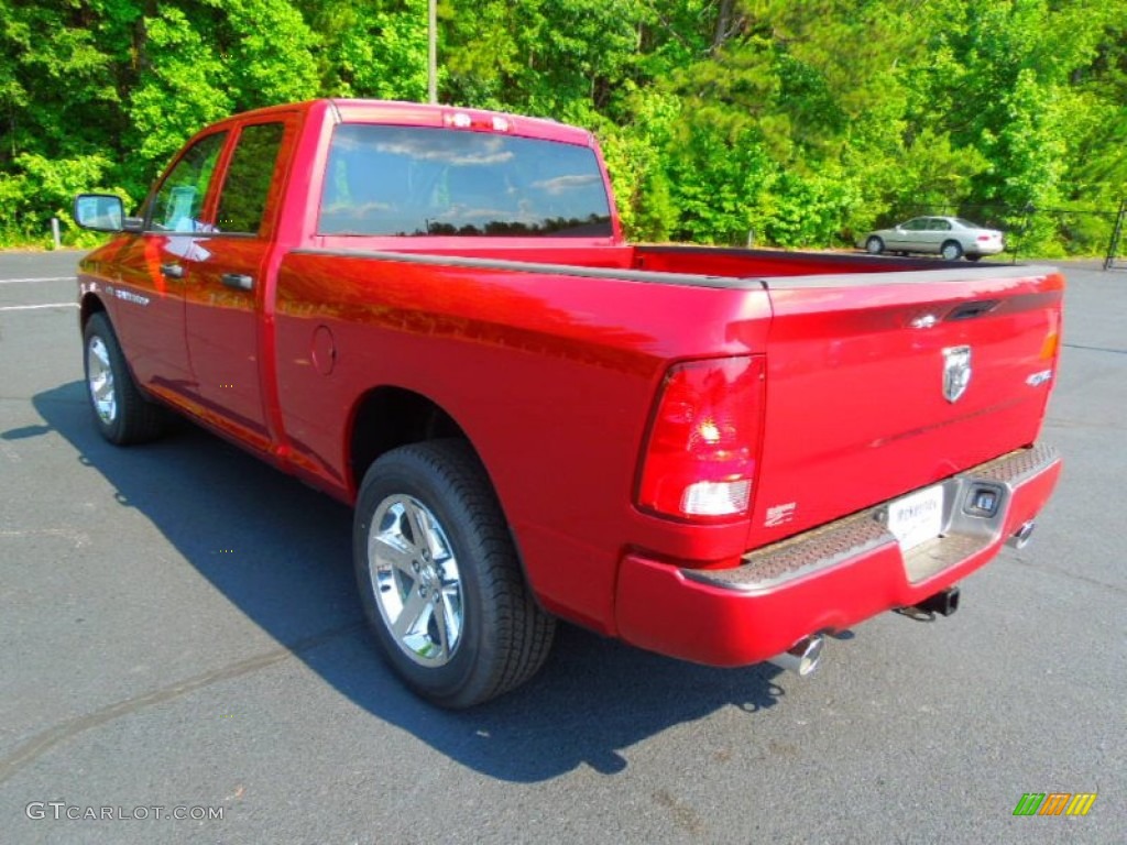 2012 Ram 1500 Express Quad Cab 4x4 - Deep Cherry Red Crystal Pearl / Dark Slate Gray/Medium Graystone photo #5