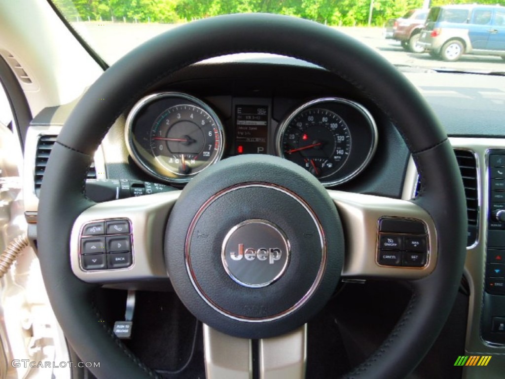 2012 Jeep Grand Cherokee Altitude 4x4 Black Steering Wheel Photo #67005094