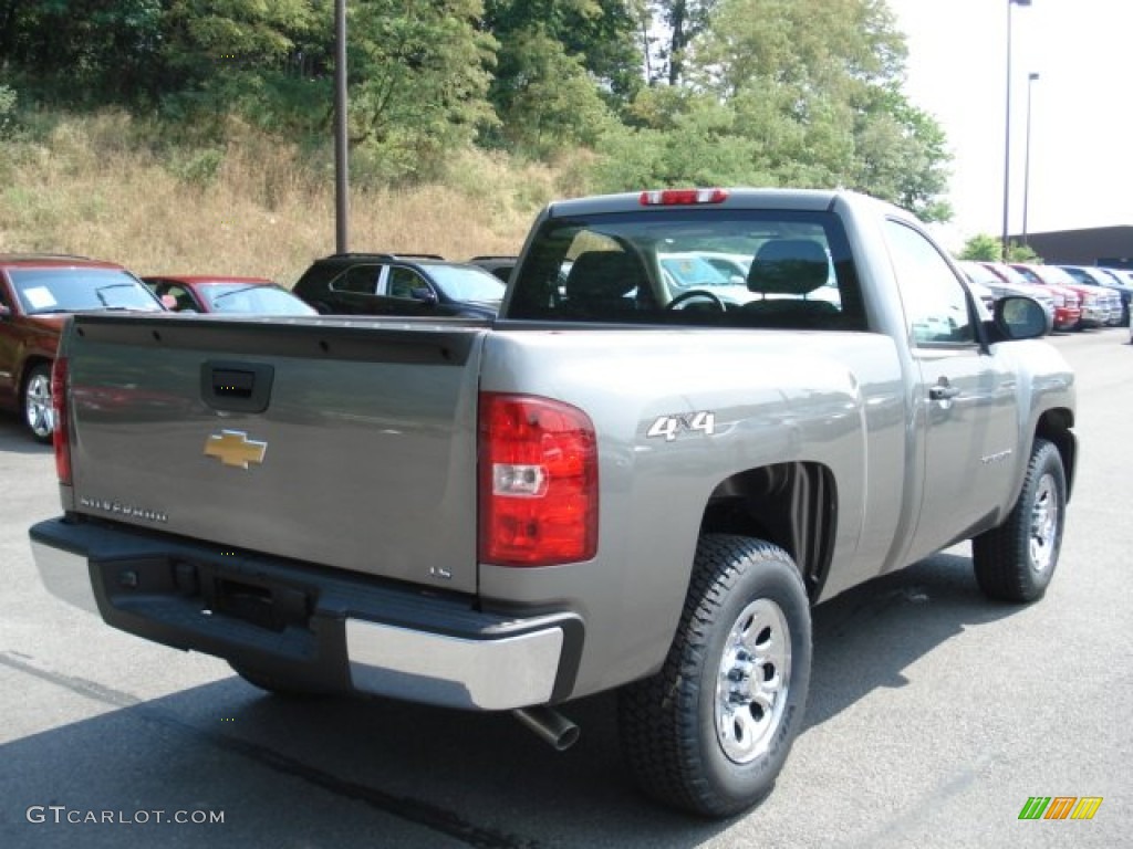 2012 Silverado 1500 LS Regular Cab 4x4 - Graystone Metallic / Dark Titanium photo #8