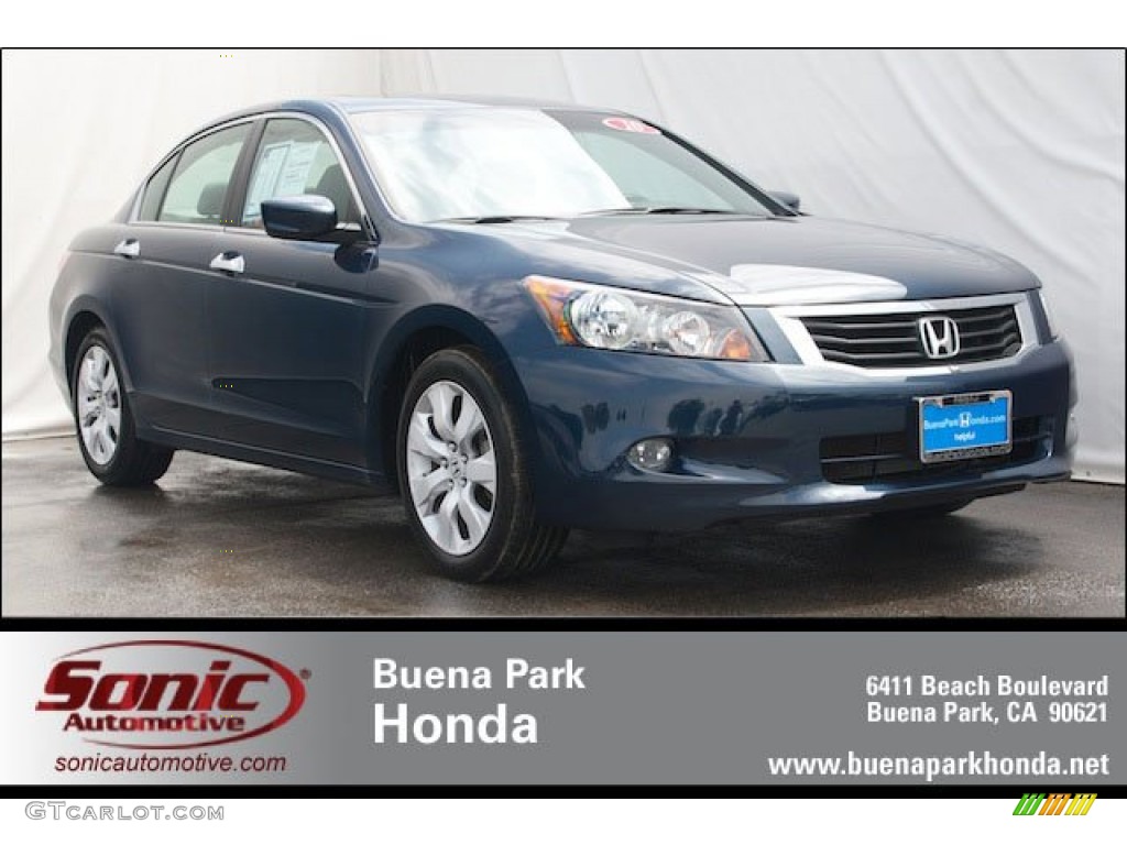 2010 Accord EX-L V6 Sedan - Bali Blue Pearl / Gray photo #1