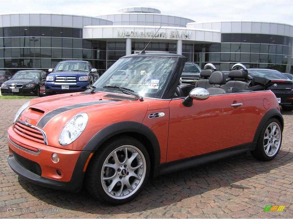 2006 Cooper S Convertible - Hot Orange Metallic / Panther Black photo #1