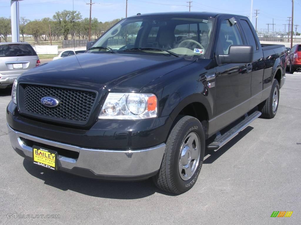 2006 F150 XLT SuperCab - Black / Tan photo #2