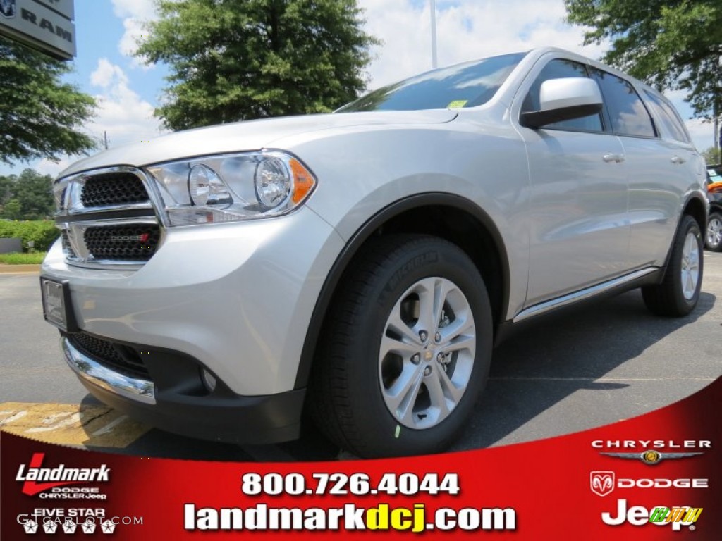 2012 Durango SXT - Bright Silver Metallic / Black photo #1