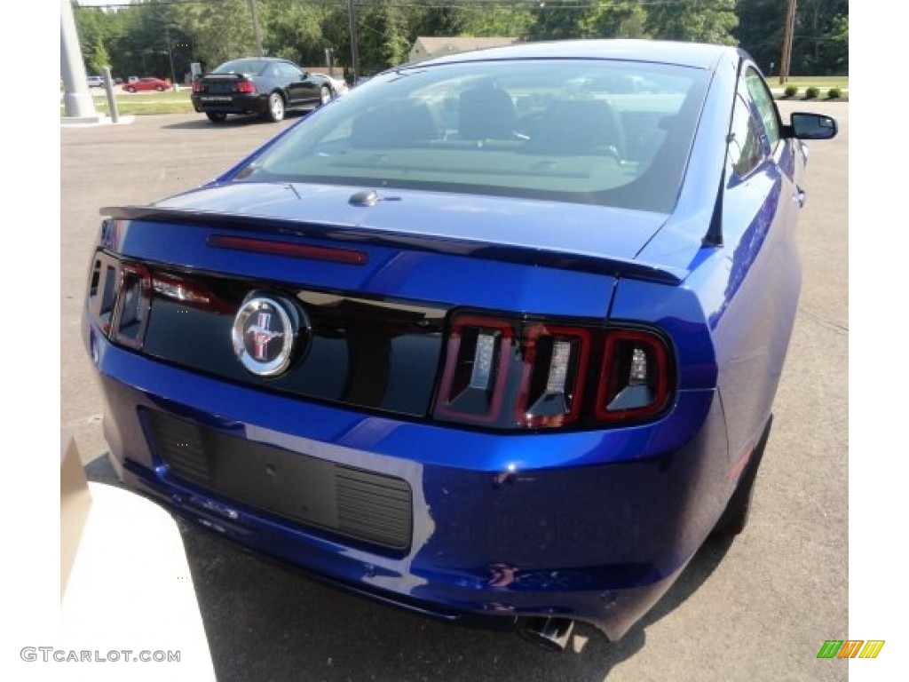 2013 Mustang V6 Premium Coupe - Deep Impact Blue Metallic / Charcoal Black photo #1