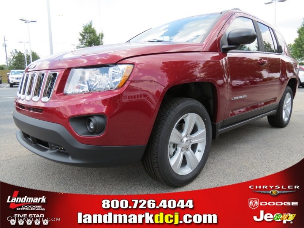 2012 Compass Sport - Deep Cherry Red Crystal Pearl / Dark Slate Gray photo #1