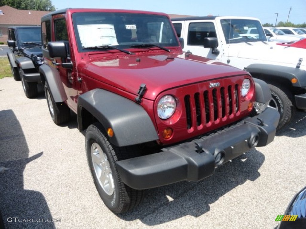 2012 Wrangler Sport S 4x4 - Deep Cherry Red Crystal Pearl / Black photo #2