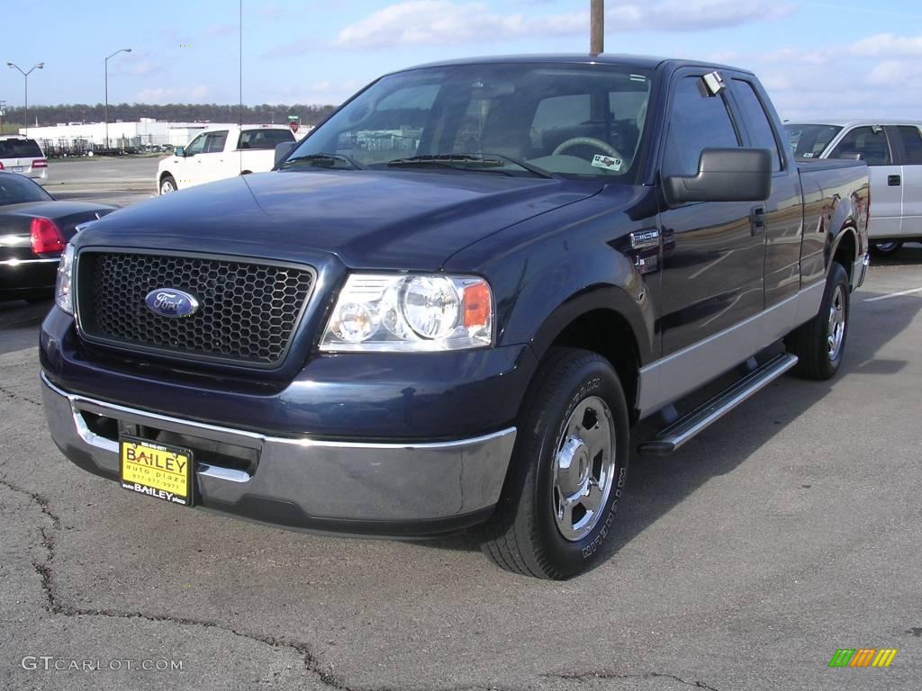 2006 F150 XLT SuperCab - True Blue Metallic / Medium/Dark Flint photo #2