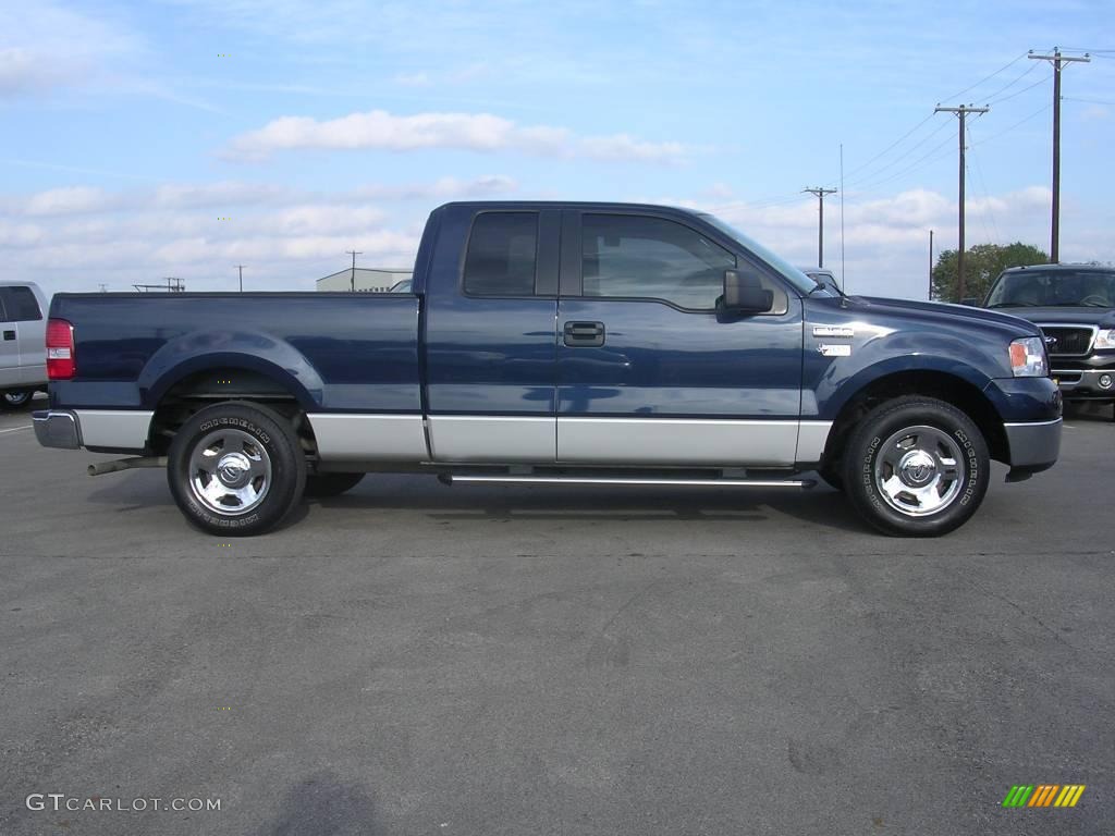 2006 F150 XLT SuperCab - True Blue Metallic / Medium/Dark Flint photo #5