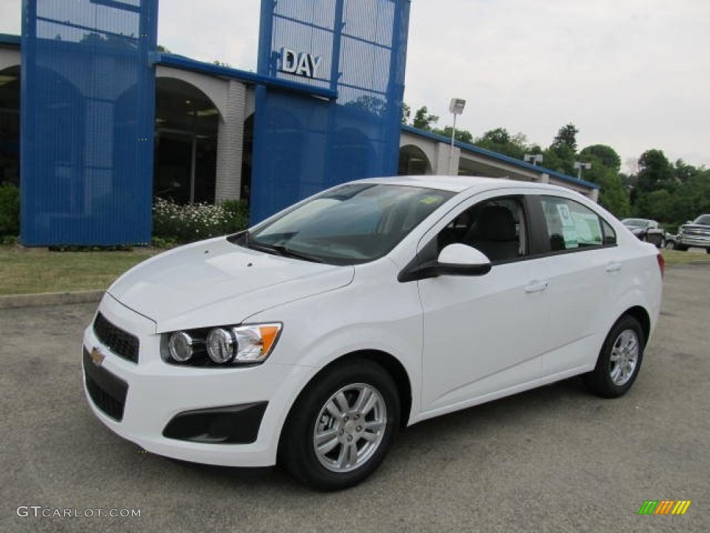 2012 Sonic LS Sedan - Summit White / Jet Black/Dark Titanium photo #1