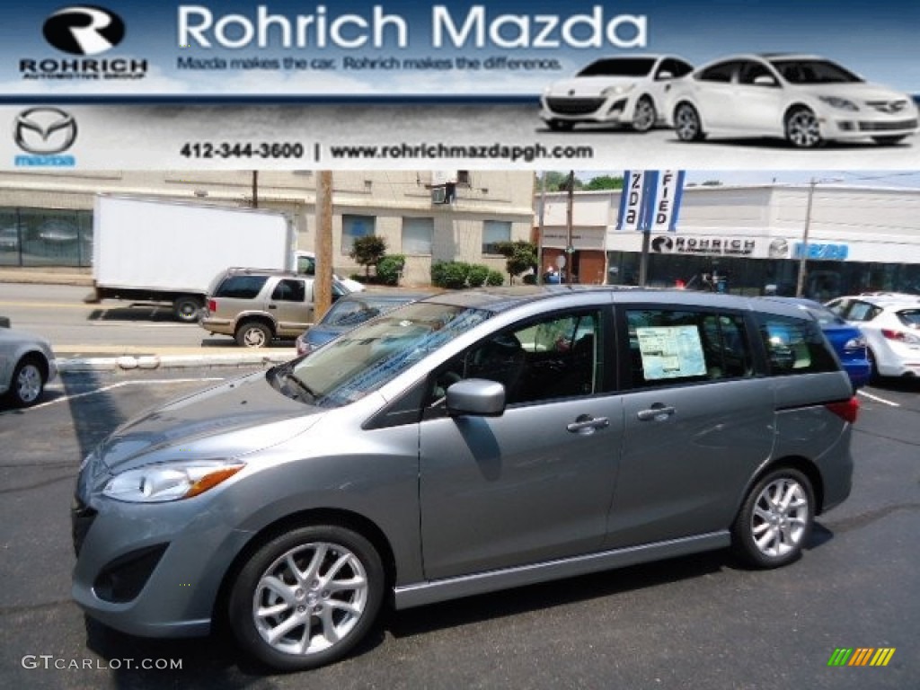 2012 MAZDA5 Grand Touring - Liquid Silver Metallic / Black photo #1