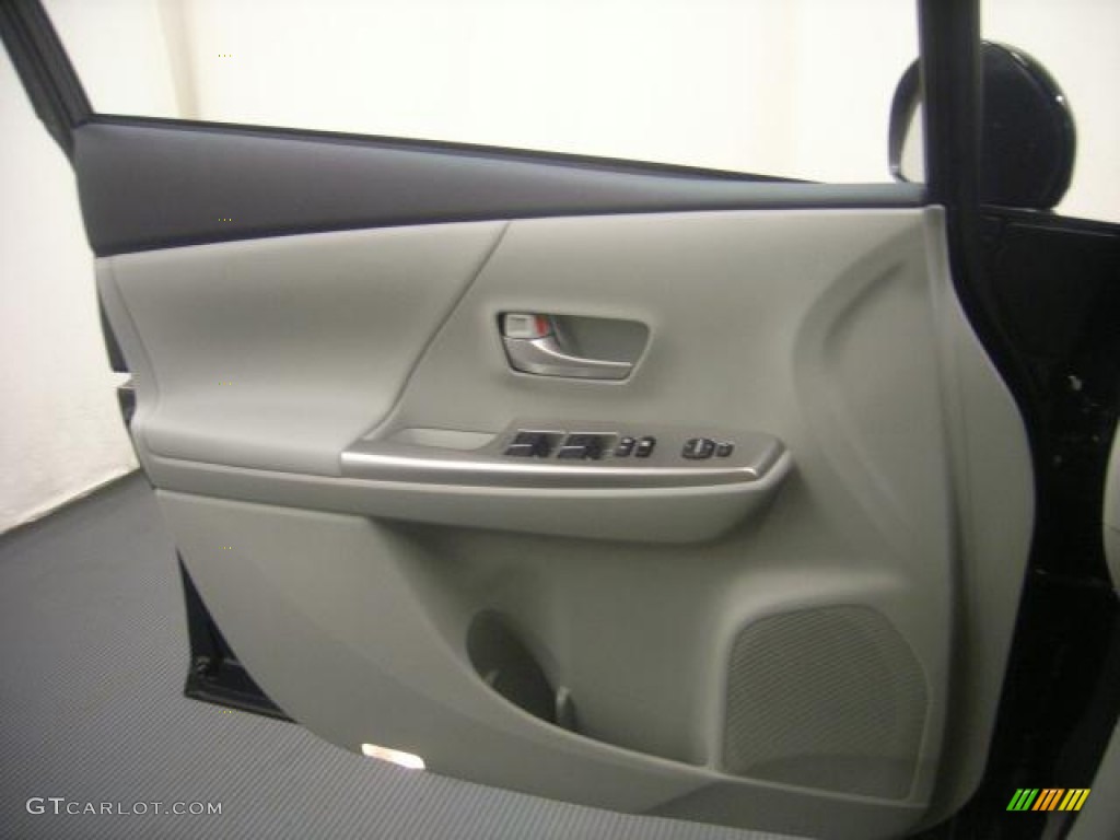 2012 Prius v Three Hybrid - Black / Misty Gray photo #9