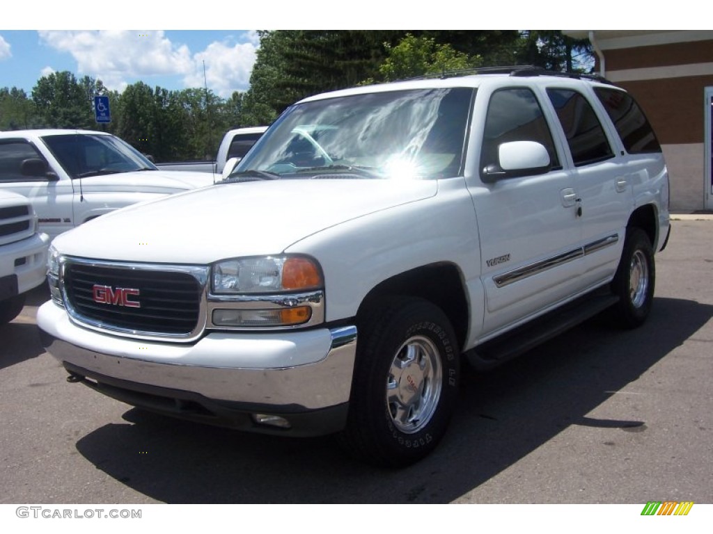 2002 Yukon SLT 4x4 - Summit White / Neutral/Shale photo #1