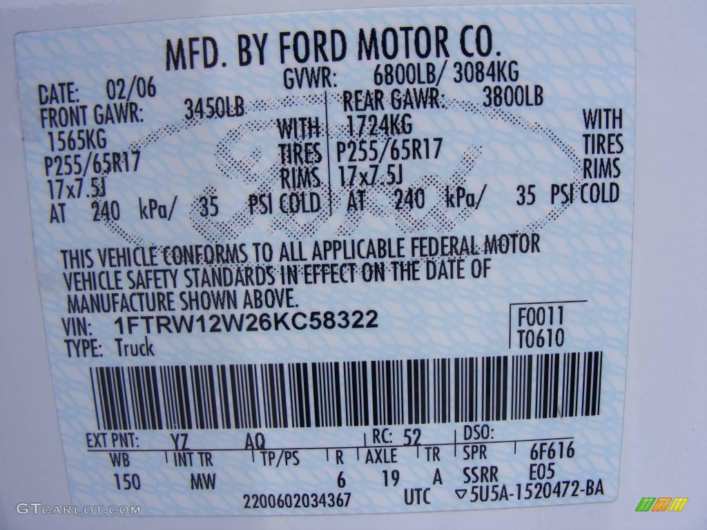 2006 F150 XLT SuperCrew - Oxford White / Tan photo #42