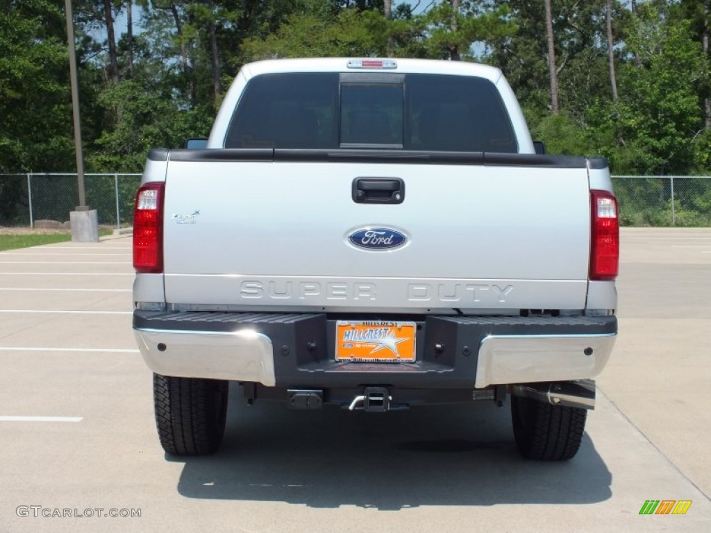 2012 F250 Super Duty Lariat Crew Cab 4x4 - Ingot Silver Metallic / Black photo #6