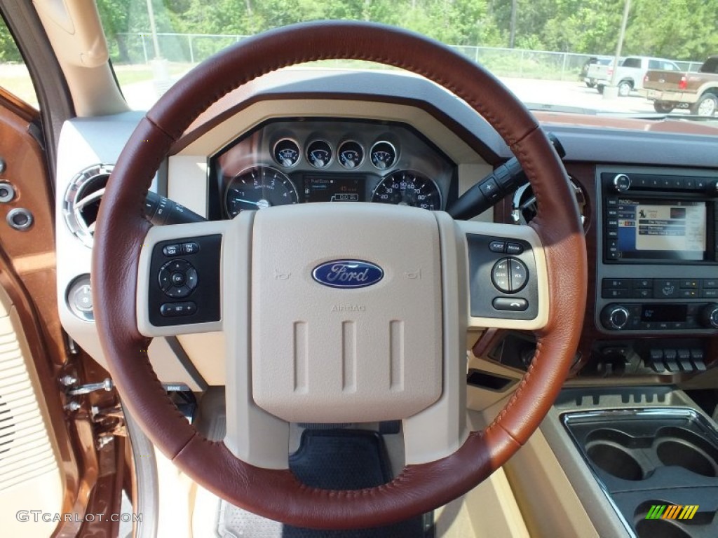 2012 F250 Super Duty King Ranch Crew Cab 4x4 - Golden Bronze Metallic / Chaparral Leather photo #14