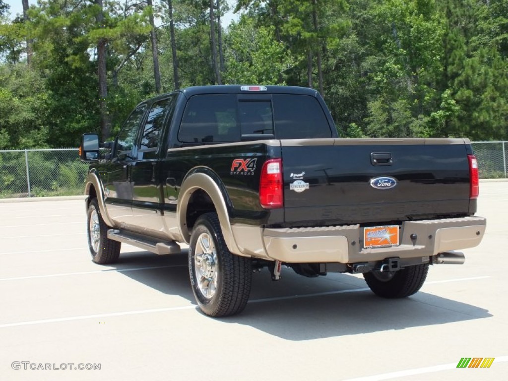 2012 F250 Super Duty King Ranch Crew Cab 4x4 - Tuxedo Black Metallic / Chaparral Leather photo #7