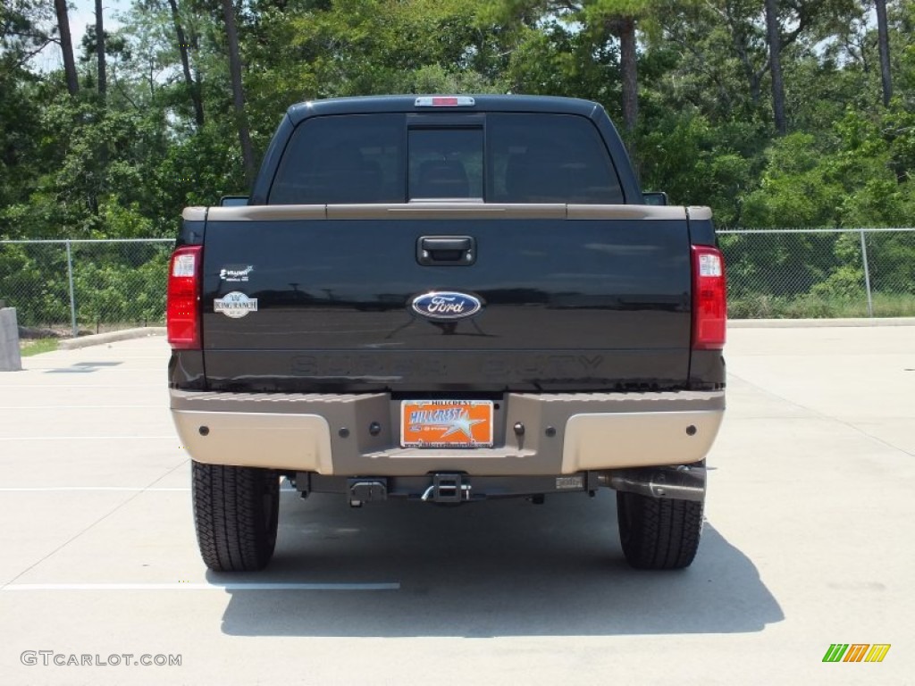 2012 F250 Super Duty King Ranch Crew Cab 4x4 - Tuxedo Black Metallic / Chaparral Leather photo #6